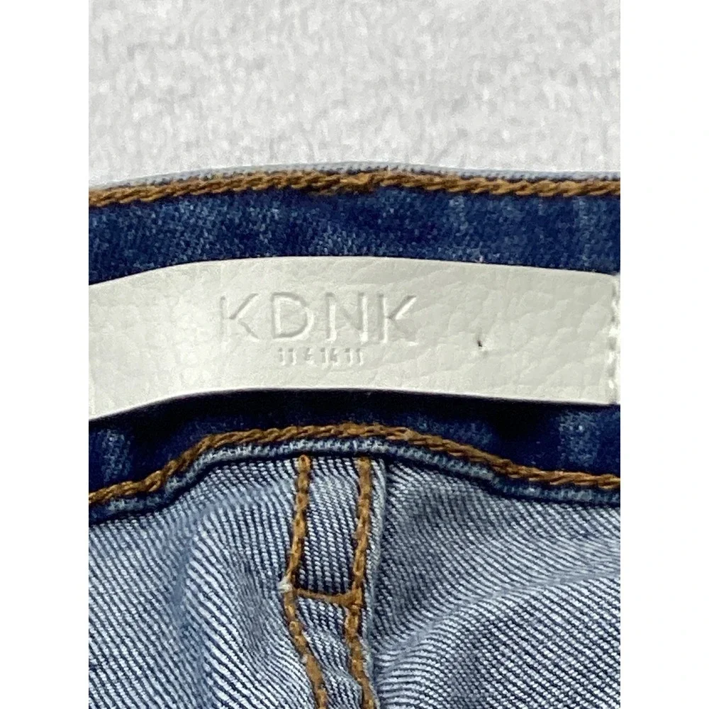 KDNK Distressed Jeans Men 36 Blue Ombre Side Stripe Slim Fit Streetwear 1141411
